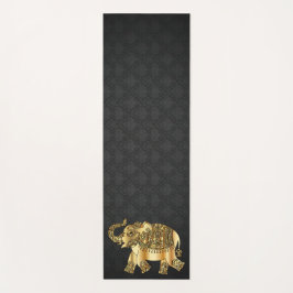 Elegant Damask Gold Paisley Elephant Yogamat