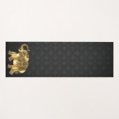 Elegant Damask Gold Paisley Elephant Yogamat (Voorkant (horizontaal))