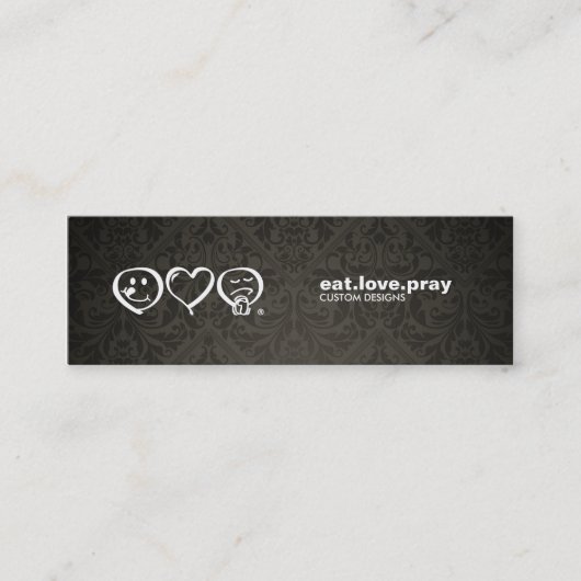 Elegant Damask Graphic Designer Visitekaartje (Voorkant)