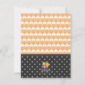 Elegant Damask Halloween Cocktail Party Kaart (Achterkant)