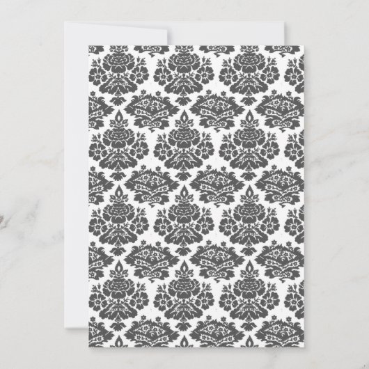 Elegant damask high performance afstuderen kaart (Achterkant)