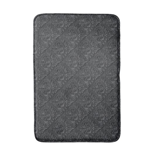 Elegant Damask in Black Badmat (Voorkant Verticaal)