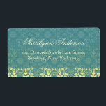 Elegant Damask Lace Floral Vintage Wedding Address Etiket<br><div class="desc">Ontworpen door: fat*fa*tin. Eenvoudig aan te passen met uw eigen tekst,  foto of afbeelding. Voor douaneverzoeken,  te contacteren gelieve vet*fa*tin direct. Aangepaste kosten zijn van toepassing op www.zazzle.com/fat_fa_tin www.zazzle.com/color_therapy www.zazzle.com/fatfatin_blue_knot www.zazzle.com/fatfatin_red_knot www.zazzle.com/fatfatin_box www.zazzle.com/fatfatin_ink</div>