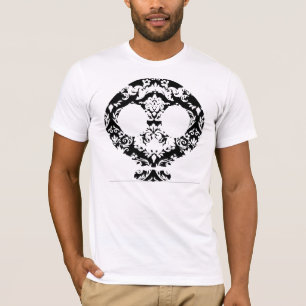 Elegant Damask Lace Gothic Schedel shirt