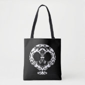 Elegant Damask Lace Gothic Schedel Tas (Voorkant)