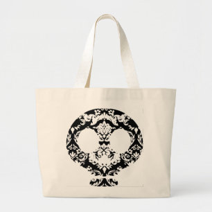 Elegant Damask Lace Gothic Schedel Tas
