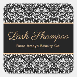 Elegant Damask Lash Spa Beauty Product Label