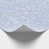 Elegant Damask light blue Cadeaupapier (Hoek)