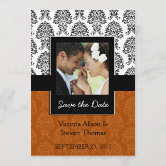 Elegant Damask Lovers Wedding Invitation (bruin) Save The Date