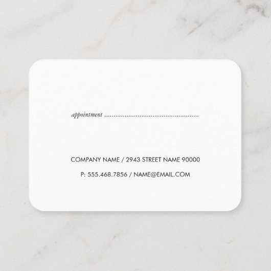 Elegant Damask met Monogram (afsprakenkaart) Afsprakenkaartje (Achterkant)