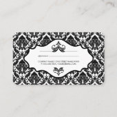 Elegant Damask met Monogram (afsprakenkaart) Afsprakenkaartje (Achterkant)