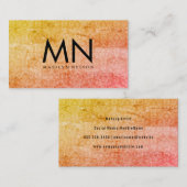 Elegant Damask met Monogram Visitekaartje (Voorkant / Achterkant)