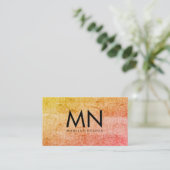 Elegant Damask met Monogram Visitekaartje (Staand voorkant)