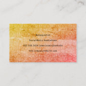 Elegant Damask met Monogram Visitekaartje (Achterkant)