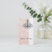 Elegant Damask Mode Boutique Visitekaartje (Staand voorkant)