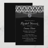 Elegant Damask Modern Diamond Vrijgezellenfeest Kaart (Voorkant / Achterkant)