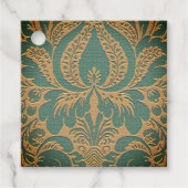 Elegant Damask Moederdag Bedankjes Labels (Voorkant)