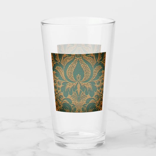 Elegant Damask Moederdag Glas (Achterkant)