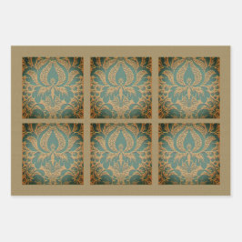 Elegant Damask Moederdag Inpakpapier Vel