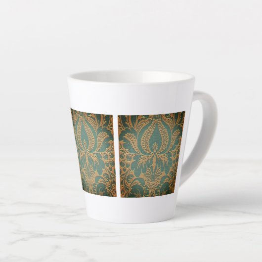 Elegant Damask Moederdag Latte Mok (Rechterhoek)