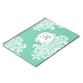 Elegant Damask Monogram Notitieboek (Linkerzijde)