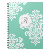 Elegant Damask Monogram Notitieboek (Voorkant)