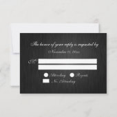 Elegant Damask Monogram Wedding RSVP Card Kaartje (Achterkant)