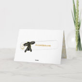 Elegant Damask & Mortarboard Afstuderen Card Kaart (Achterkant)