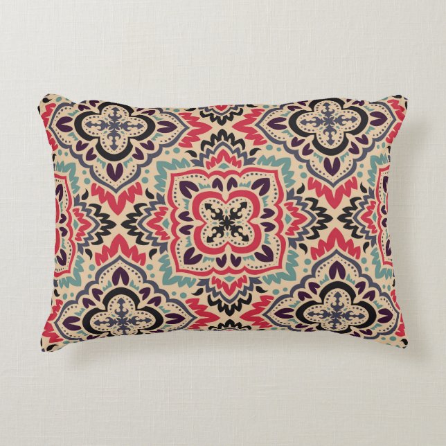 Elegant Damask:  naadloze textuur Accent Kussen (Voorkant)