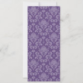 Elegant Damask Paars Grey | Vrijgezellenfeest van Kaart (Achterkant)