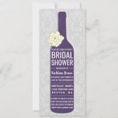 Elegant Damask Paars Grey | Vrijgezellenfeest van Kaart (Voorkant)