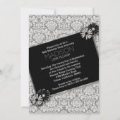 Elegant Damask Party Sjabloon Invitation Card Kaart (Voorkant)