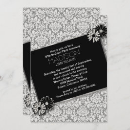 Elegant Damask Party Sjabloon Invitation Card Kaart