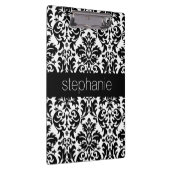 Elegant Damask-patronen met zwart en wit Klembord (Rechts)