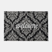 Elegant Damask Patroon "Welkom" Deurmat (Voorkant)