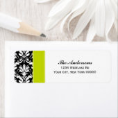 Elegant Damask Pattern-Adresetiketten Etiket (Insitu)