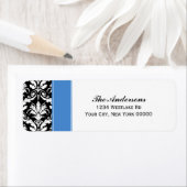 Elegant Damask Pattern-Adresetiketten Etiket (Insitu)