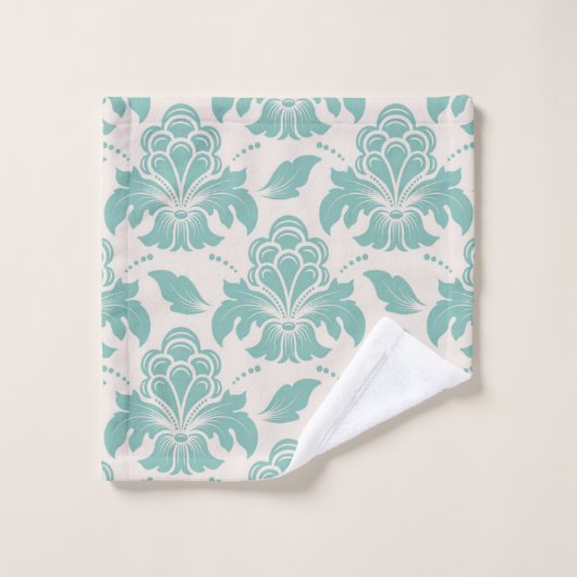 Elegant Damask Pattern Bad Handdoek (Wasdoekje)