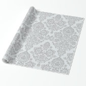 Elegant Damask Pattern Cadeaupapier (Uitgerold)