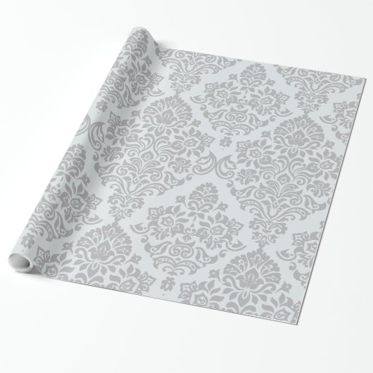 Elegant Damask Pattern Cadeaupapier (Uitgerold)
