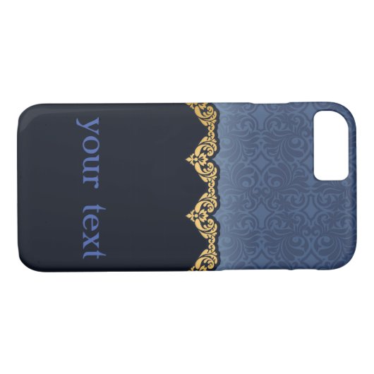 Elegant Damask Pattern Case-Mate iPhone Case (Achterkant (Horizontaal))