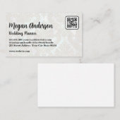 Elegant Damask Pattern | QR-code Afsprakenkaartje (Voorkant / Achterkant)