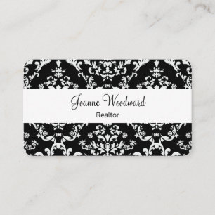 Elegant Damask Pattern Realtor Theme Visitekaartje