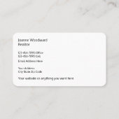 Elegant Damask Pattern Realtor Theme Visitekaartje (Achterkant)