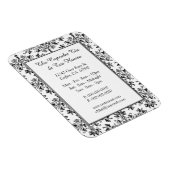 Elegant Damask Pattern Restaurant Custom Magnet Magneet (Rechterzijde)