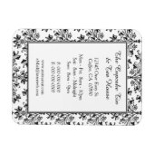 Elegant Damask Pattern Restaurant Custom Magnet Magneet (Horizontaal)