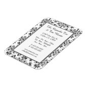 Elegant Damask Pattern Restaurant Custom Magnet Magneet (Linkerzijde)
