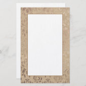 Elegant Damask Pattern-schrijfpapier Briefpapier (Voorkant / Achterkant)
