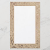 Elegant Damask Pattern-schrijfpapier Briefpapier (Voorkant)