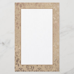 Elegant Damask Pattern-schrijfpapier Briefpapier